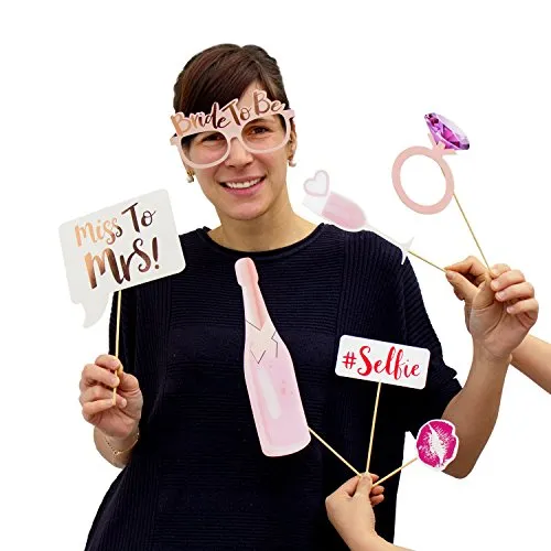 Oblique-Unique® 10 Stück Foto Props Braut Hochzeit Junggesellinnenabschied Masken Fotorequisiten Partydekoration