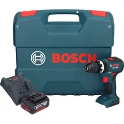 Bosch GSB 18V-55 Professional Akku Schlagbohrschrauber - Akkuschrauber mit 55 Nm Drehmoment, Brushless-Technologie für längere Lebensdauer, inklusive 4,0 Ah Akku, Ladegerät und Koffer – ideal für Profis und Heimwerker.