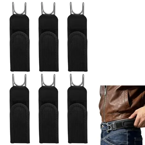 DRADERCH 6 Stück Schnallenloser Gürtel für Herren und Damen – Unsichtbarer Elastischer Gürtel mit Metallhaken