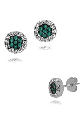 Firetti Paar Ohrstecker aus Silber 925 mit Zirkonia in grün von Firetti