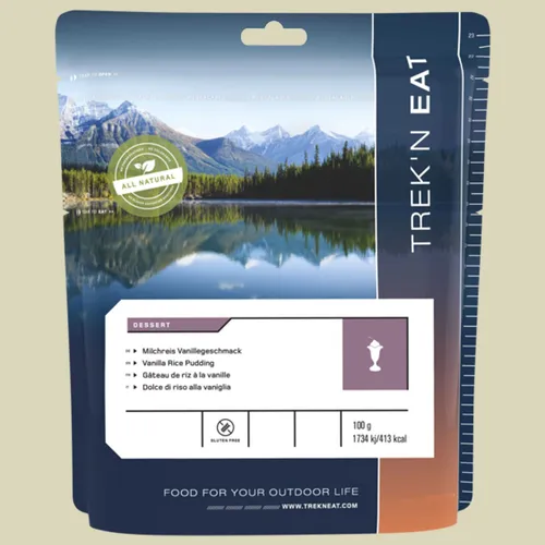 Trek'n Eat Milchreis Vanille 100g Outdoor-Nahrung im wiederverschließbaren Stand