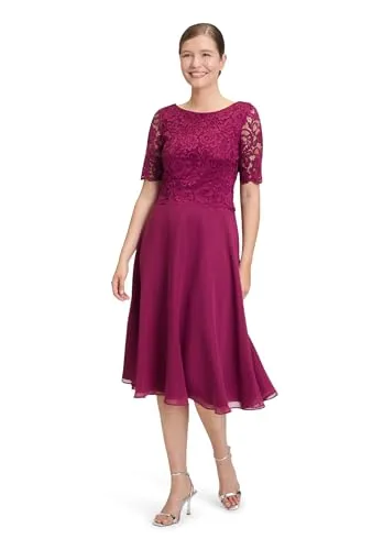 Vera Mont Damen Cocktailkleid mit Spitze 36, Sweet Berry in rot von Vera Mont