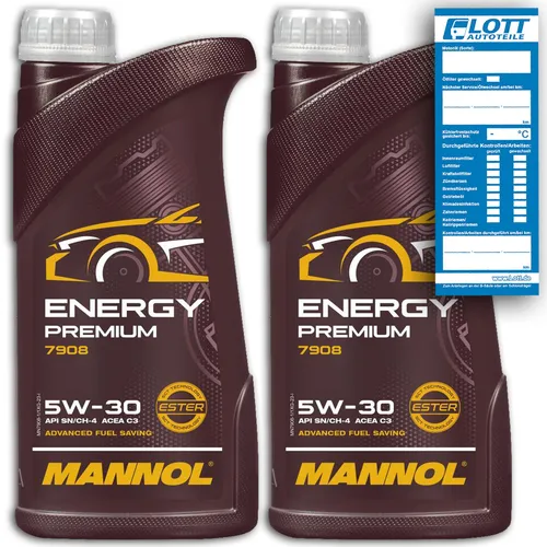 2x 1L Mannol Energy Motoröl SAE 5W-30 API SP RC ILSAC GF-6A ACEA C2 ACEA C3