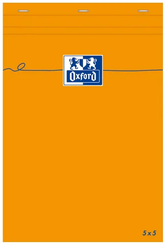 Oxford Notizblock, 85 x 120 mm, kariert, 80 Blatt, orange
