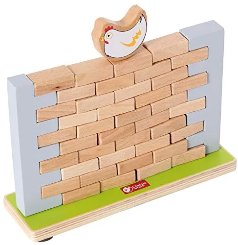 small foot Wackelmauer aus Holz, spannendes Geschicklichkeitsspiel/Gesellschaftsspiel für Kinder, ab 3 Jahren, 4746, 25,5x25x4 cm