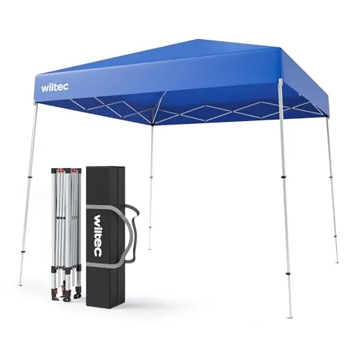 Wiltec Faltpavillon 250 x 250 x 270 cm blau von Wiltec