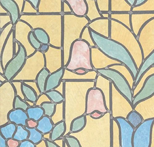 Bunte Fensterfolie Nizza Adhesive - Klebefilm Bleiglas Look 0,45 m x 2 m bunt