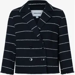 Gestreifter Boucléblazer von MORE & MORE - Vielseitiger Blazer für jeden Anlass – kombinieren Sie ihn lässig mit Jeans oder elegant mit einer weißen Marlene. Ideal für stilbewusste Frauen, die Abwechslung lieben.