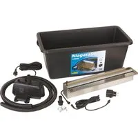 Ubbink Wasserfall Niagara 60 LED - Gartenbrunnen mit 60 cm Breite, beeindruckender LED-Beleuchtung und leistungsstarker Pumpe (3900 l/h) für ein stimmungsvolles Outdoor-Ambiente.