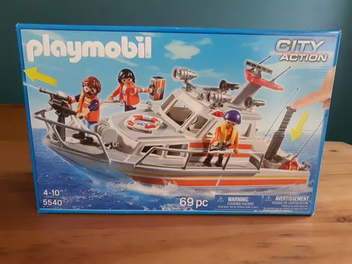 Playmobil 5540 Lösch-Rettungskreuzer - Rettungsboot für kreative Abenteuer, ideal für Kinder ab 3 Jahren, neu und originalverpackt, fördert das Rollenspiel und die Fantasie.