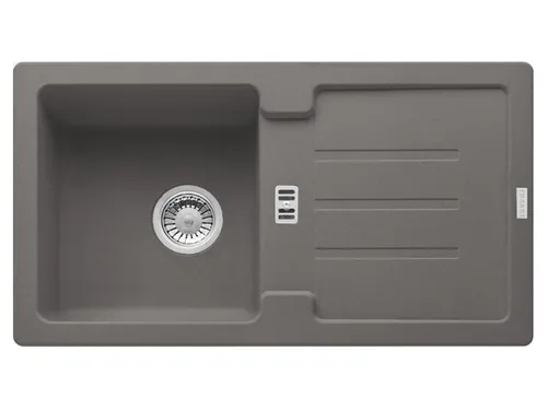 Franke Strata STG 614-78 Steingrau - Granitspüle 78 x 43,5 cm, reversibles Becken und ideal für Unterschränke ab 45 cm
