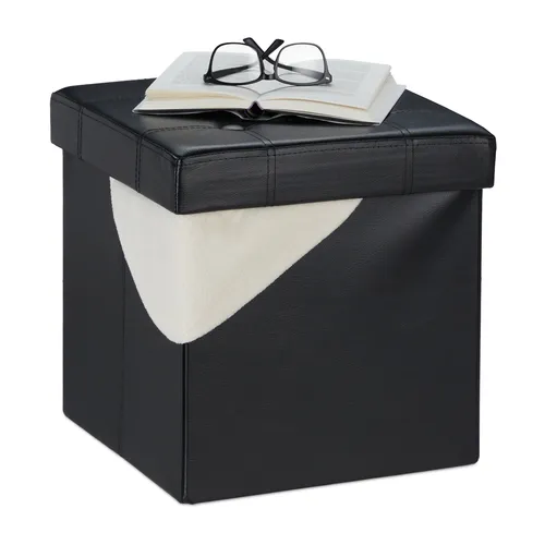 Sitzhocker mit stauraum Aufbewahrungshocker Falthocker Polsterwürfel 40 l