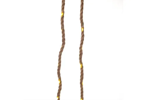 MARELIDA LED-Lichterkette LED Lichterkette im Seil Jute 15 LED 1,5m Batterie Dekolichterkette, 15-flammig