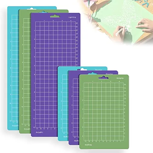 Schneidematte, 6 Stück Rutschfeste Schneidematte, Ersatzzubehör Schneidematte, Schneidematte für Cricut zum Basteln,Nähen,Papierhandwerk(4,5x6,5 Zoll,4,5x12 Zoll)