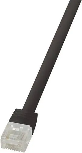 LogiLink CF2063U RJ45 Netzwerkkabel, Patchkabel CAT 6 U/UTP 3.00m Schwarz hochflexibel 1St.