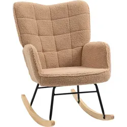 HOMCOM Schaukelstuhl Polyester, Stahl