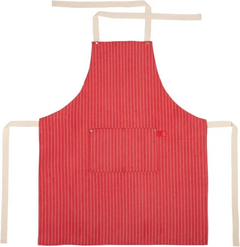 stuco Kochschürze gestreift, (1-tlg), mit Brusttasche in rot von stuco