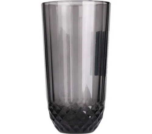 Excellent Houseware Glas Trinkglas aus grauem Glas, 345 ml, Glas, aus grauem Glas