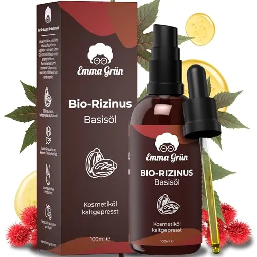 Emma Grün® Rizinus Öl Kaltgepresst 100ml [100% REIN]