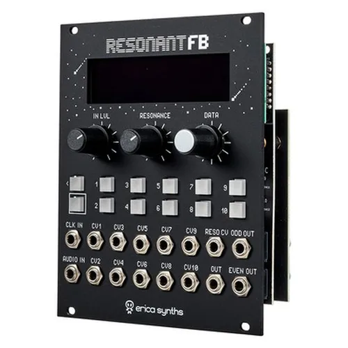 Erica Synths Graphic Resonant FB - Eurorack Modul mit 10-Band Filterbank, digital gesteuert; ideal für kreative Soundgestaltung mit zahlreichen Filtermodi und 128 Presets.