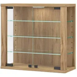 VCM Glasvitrine hängend - Modern & Platzsparend - Glasvitrine mit ESG-Sicherheitsglas, 3 variable Glasböden für flexible Nutzung. Ideal zur platzsparenden Aufbewahrung in Wohn- und Arbeitsbereichen. Maße: H. 40 x B. 43 x T. 18 cm.