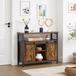 VASAGLE Sideboard Küchenschrank mit 2 Schiebetüren