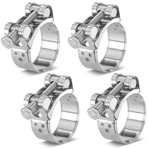 Poppstar 2 Stück Gelenkbolzenschellen Edelstahl Schlauchschellen Spannbereich 40-43mm, Bandbreite 20mm, W4