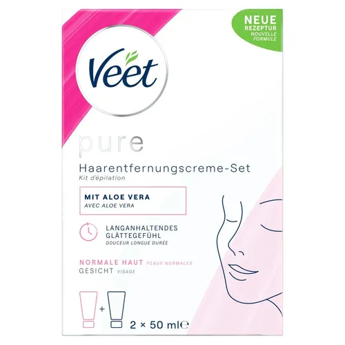 Veet Haarentfernungscreme für das Gesicht 2x50ml
