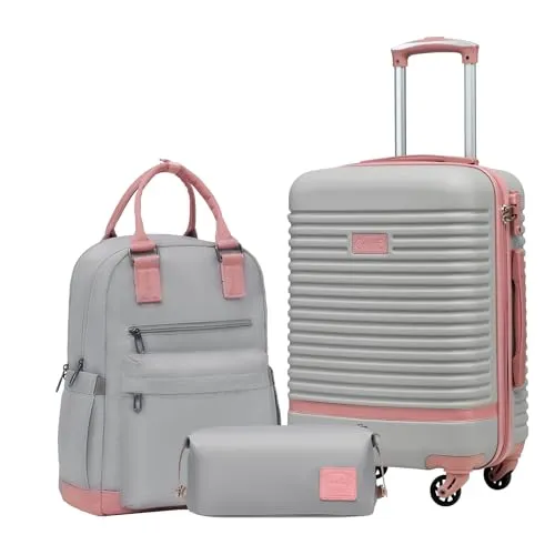 COOLIFE Koffer Trolley Set 3tlg in grau von COOLIFE