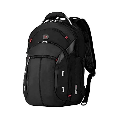 WENGER Gigabyte Laptop-Rucksack mit Tabletfach, Notebook bis 16 Zoll, Tablet bis 10 Zoll, Organizer, 17 l, Damen Herren, Business Uni Schule Reisen, Schwarz, 600627