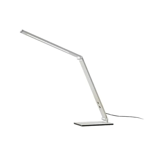 Lucande LED Schreibtischlampe Nicano, dimmbar - Moderne Tischleuchte mit fest verbautem LED-Leuchtmittel und Farbwechsel zwischen warmweiß und tageslicht. Perfekt für Schlafzimmer, Wohnzimmer und mehr.