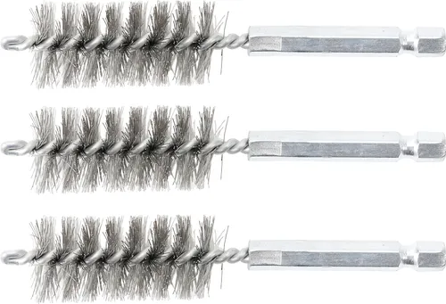 BGS 3078-19-S Stahlbürste, 19 mm, Antrieb Außensec hskant 6,3 mm (1/4
