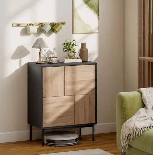 Sideboard, Kommode, Esszimmerschrank mit Metallbeinen, Küchenschrank