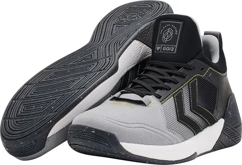 hummel Algiz GG12 Hallen-Indoorschuhe Herren - Nachhaltige Performance-Sneaker - Sneaker aus 100% recyceltem Material, mit biobasierter Dämpfung und exzellenter Traktion für optimale Stabilität beim Sport.