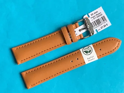 Produktbild Lederband Eulit  Vegan Bozen aus Apfelfaser  20 mm natur Uhrband Band