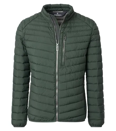 CASAMODA Herren Outdoor-Steppjacke Olivgrün XL - Robuste Steppjacke mit Stehkragen und Reißverschlusstaschen. Ideal für Freizeit und Reisen. Die pflegeleichte Polyesterjacke bietet optimalen Komfort bei wechselhaftem Wetter.