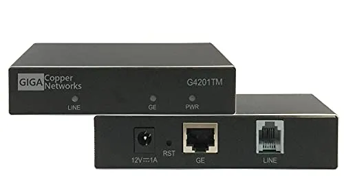 GIGA Copper - G.hn Wave2 MIMO Bridge Set - Router für Gigabit Ethernet über Telefonkabel mit bis zu 1500 Mbit/s, ideal für lange Strecken bis 800 Meter und einfache Installation.