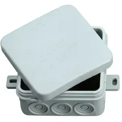 KOPP Aufputz Feuchtraumdose 75x75x35 mm – Robuste Abzweigdose für Innen und Außen - Kompakte Feuchtraumdose (75 x 75 x 35 mm) für vielseitige Elektroinstallationen im Innen- und Außenbereich. Wetterfest und langlebig, ideal für Keller und Garage. Einfache Montage ohne Klemmleiste.