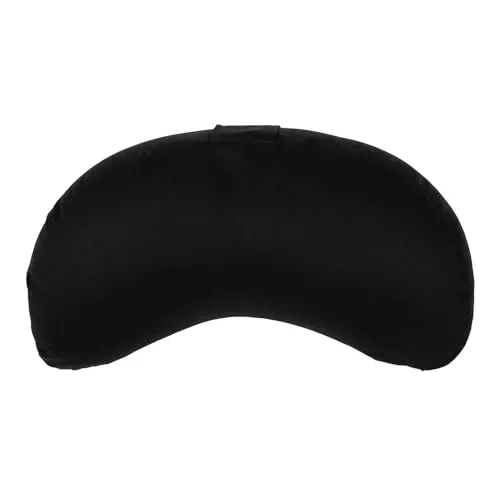 Bodhi Meditationskissen Halbmond | Yogi MOND ECO | Bezug aus 100% Bio-Baumwolle | Yogakissen halbmondförmig mit Buchweizenfüllung | Halbmondkissen für Yoga & Meditation | schwarz