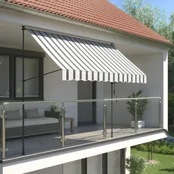 empasa Klemmmarkise ILANGA - höhenverstellbar - UV-beständig & wetterfest - 6 Farben - verschiedene Größen - 150 cm, 200 cm, 300 cm oder 400 cm x 120 cm - Klemm-Markise, Balkonmarkise, Fallarmmarkise, Spannmarkise, Sonnenschutz