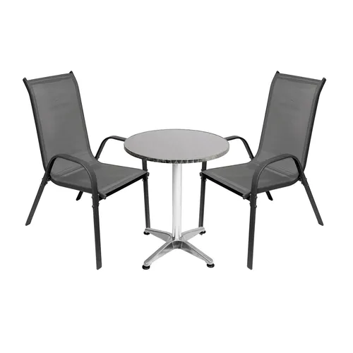 3-tlg Bistroset Anthrazit