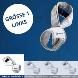 masalo Armbandage ® Manschette MED - Linderung bei Tennis- und Golferarm - Armbandage zur Unterstützung bei akuter und chronischer Epicondylitis, waschbar und hygienisch, ideal für Sportarten wie Tennis und Golf.