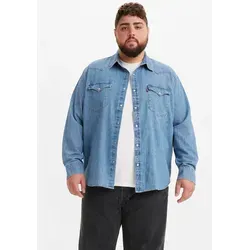 Herren Jeanshemd LEVI'S PLUS, Gr. XXL, Franklin Stone Wash - Bequemes Herren-Jeanshemd von Levi's® Plus im Westernstyle. Aus 100% Baumwolle, hüftlang und ideal für lässige Freizeitlooks.