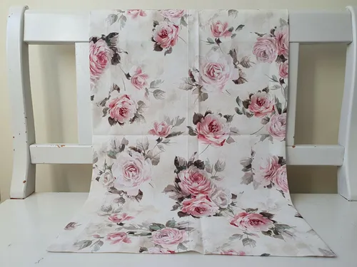 Tischläufer Landhaus Rosen Rosa Grün 50x150 cm