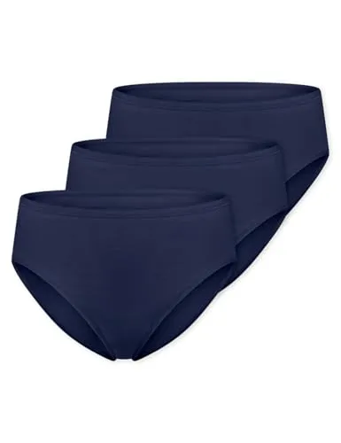 Schiesser Slip Essentials (3-St) - Bequeme Basic Unterhose in Blau - Moderne Unterwäsche für den Alltag: 3er-Pack Basic Slips in Unifarben, aus hochwertiger Baumwolle mit Elasthan für optimalen Tragekomfort und Bewegungsfreiheit.