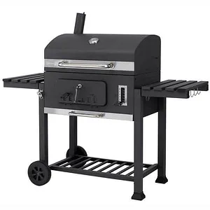 tepro Toronto XXL Holzkohlegrill mit Thermometer - Robuster Grillwagen im amerikanischen Design mit ca. 71,5 x 46 cm Grillfläche und höhenverstellbarer Kohlebene für perfekte Grillergebnisse. Ideal für Gartenpartys mit bis zu 8 Personen!