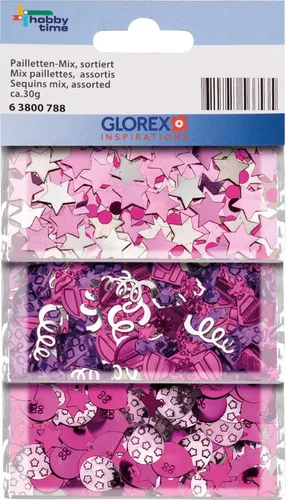 Glorex Pailletten-Mix 30 g pink lila