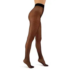 Aurelie Strumpfhose Tights Dottie Dünne Strumpfhosen mit kleinem Punktmuster 20 DEN schwarz S