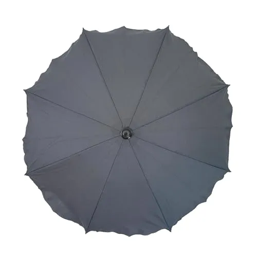 Skyline Universal Sonnenschirm Regenschirm für Kinderwagen und Sport Buggy, Babywagen Schirm mit Universal Halterung, UV-Schutz50+ Sonnensegel Sonnenschutz (Grau)