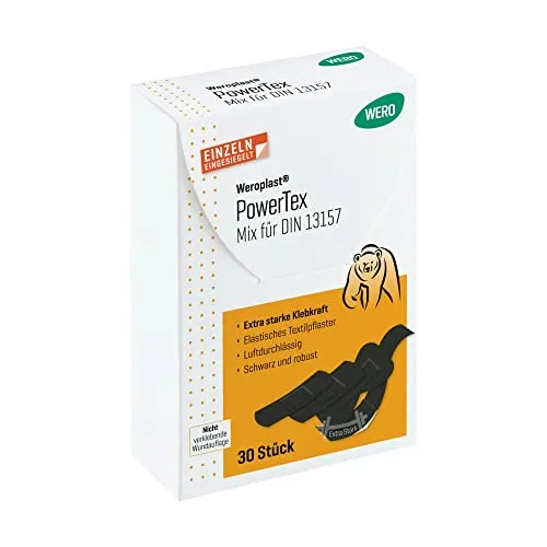 Weroplast® PowerTex Pflaster – Mix DIN 13157, 30 Stk von WERO